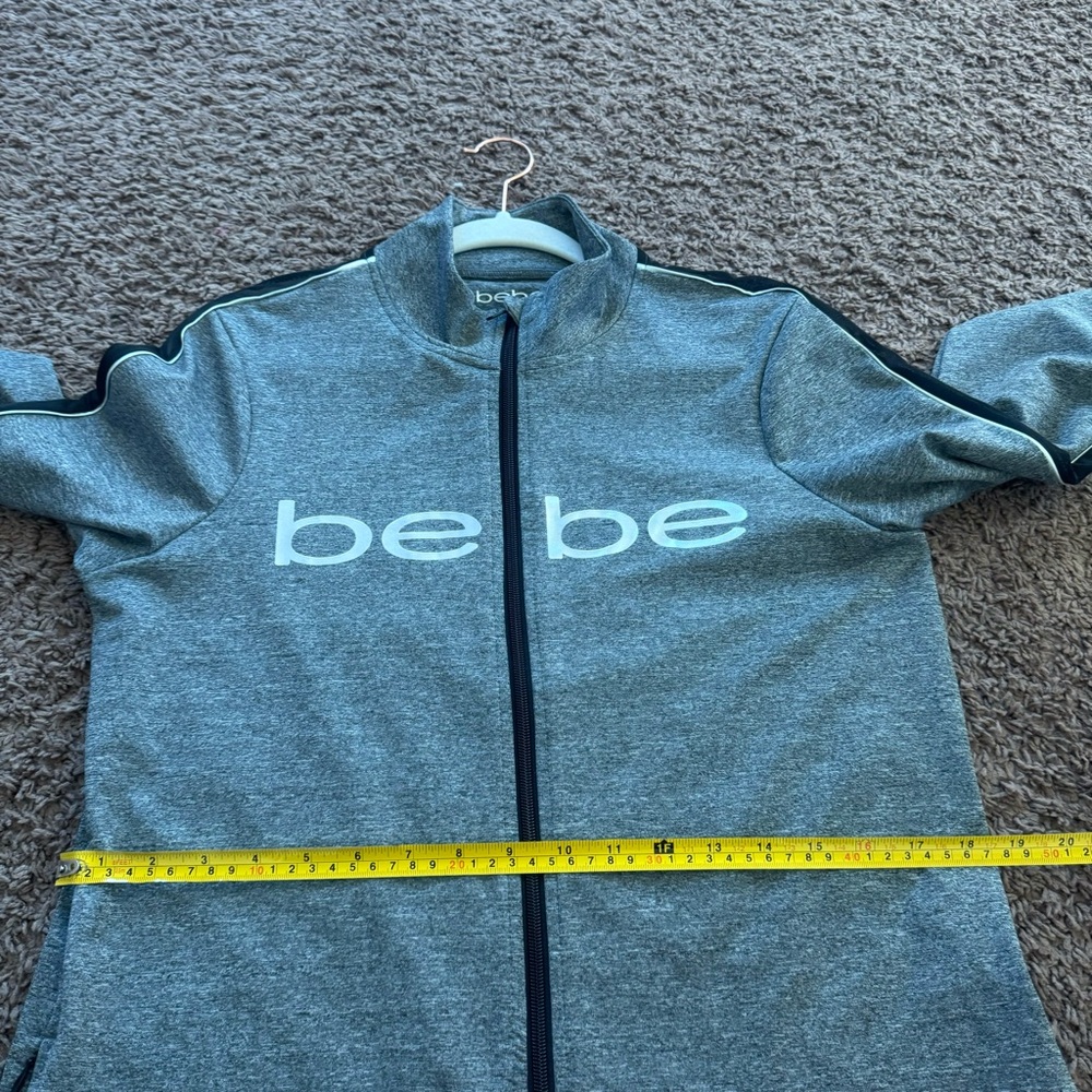 BEBE Sport Gray Zip Up Performance Jacket Size L Large - Picture 8 of 8